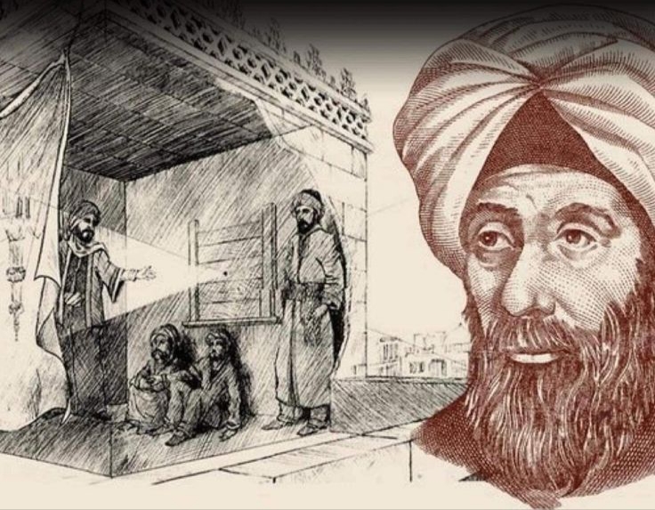 Penemu kamera obscura seorang ilmuwan muslim  Abu Ali Al-Hasan Ibn Al-Haytham (@Souljunic pinterest)