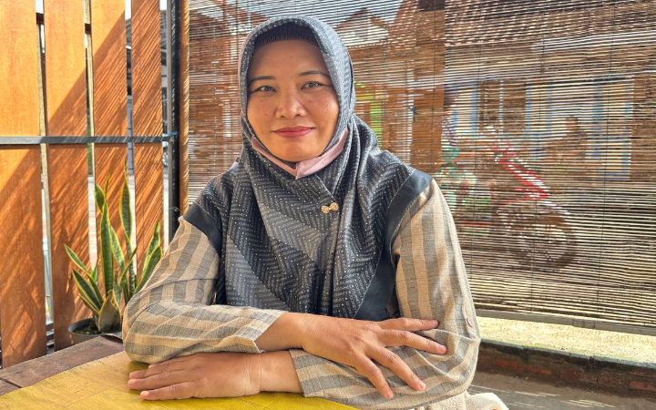Lilis Setiyorini, 42, salah seorang peserta Jaminan Kesehatan Nasional (JKN) yang terdeteksi mengidap penyakit diabetes mellitus (DM).