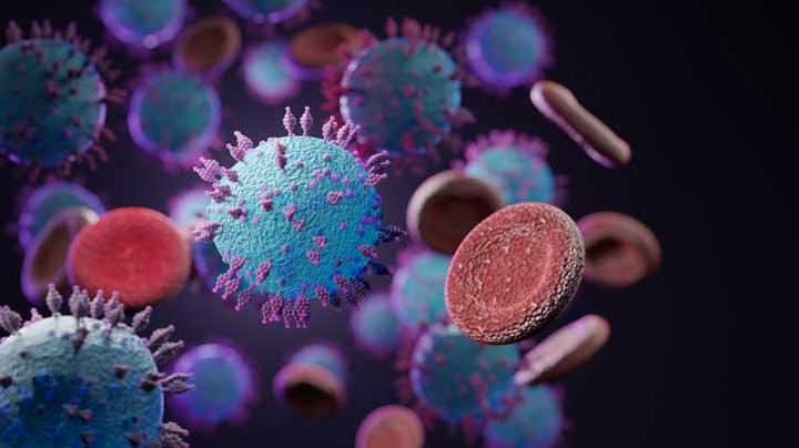 Ilustrasi virus Covid-19.
