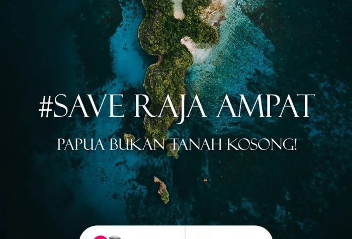 Tagar #SaveRajaAmpat viral di Instagram sebagai bentuk protes warganet terhadap ekspansi tambang nikel di Raja Ampat.
