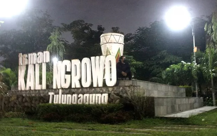 Taman Kali Ngrowo Kota Tulungagung, merupakan area yang cocok buat  yang suka nuansa alam dan pencahayaan temaram.