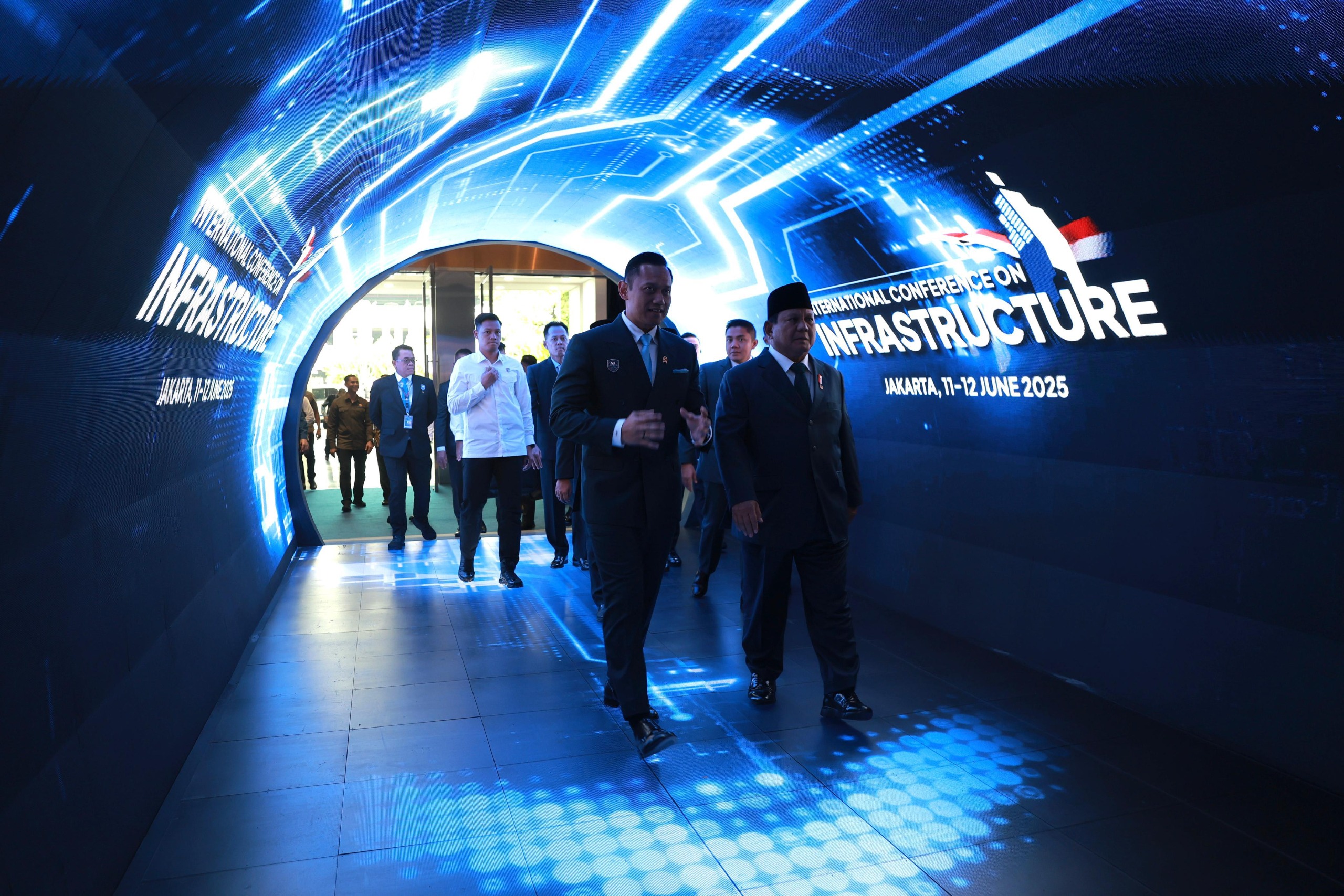 Presiden Prabowo dalam acara penutupan International Conference on Infrastructure (ICI) 2025 di Jakarta Convention Center (JCC), Senayan, Kamis (12/6/2025).