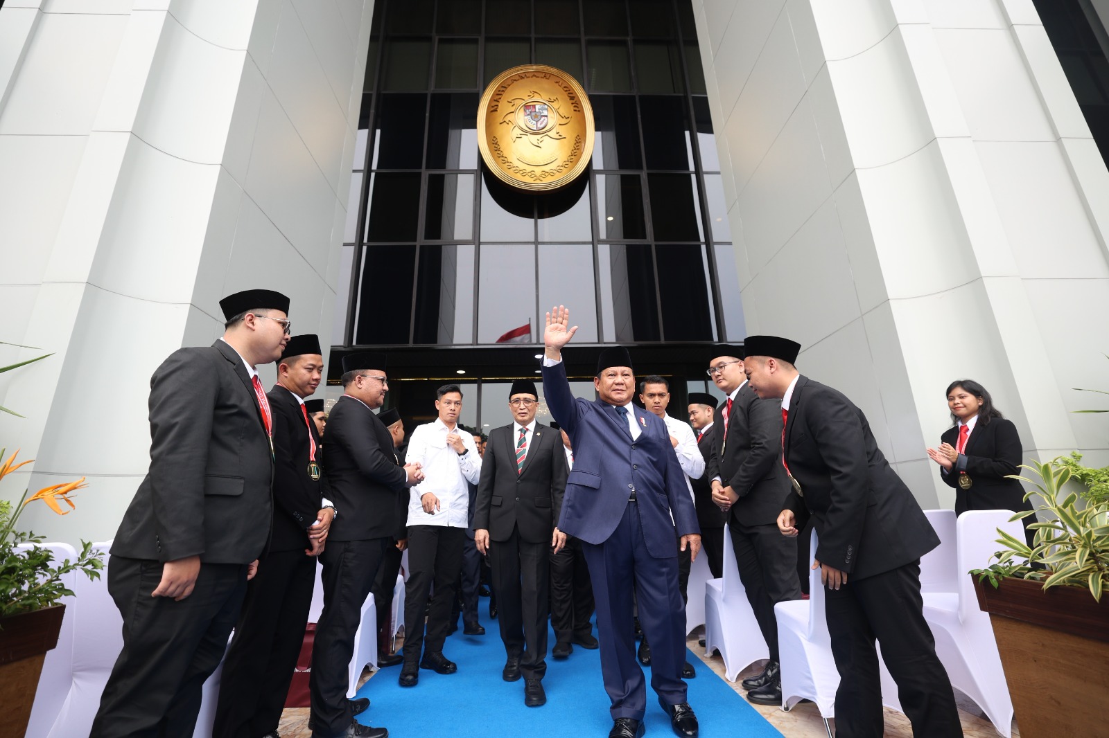Presiden Prabowo hadir dalam upacara pengukuhan hakim se-Indonesia di Gedung Mahkamah Agung (MA), Jakarta Pusat, Kamis (12/6/2025).