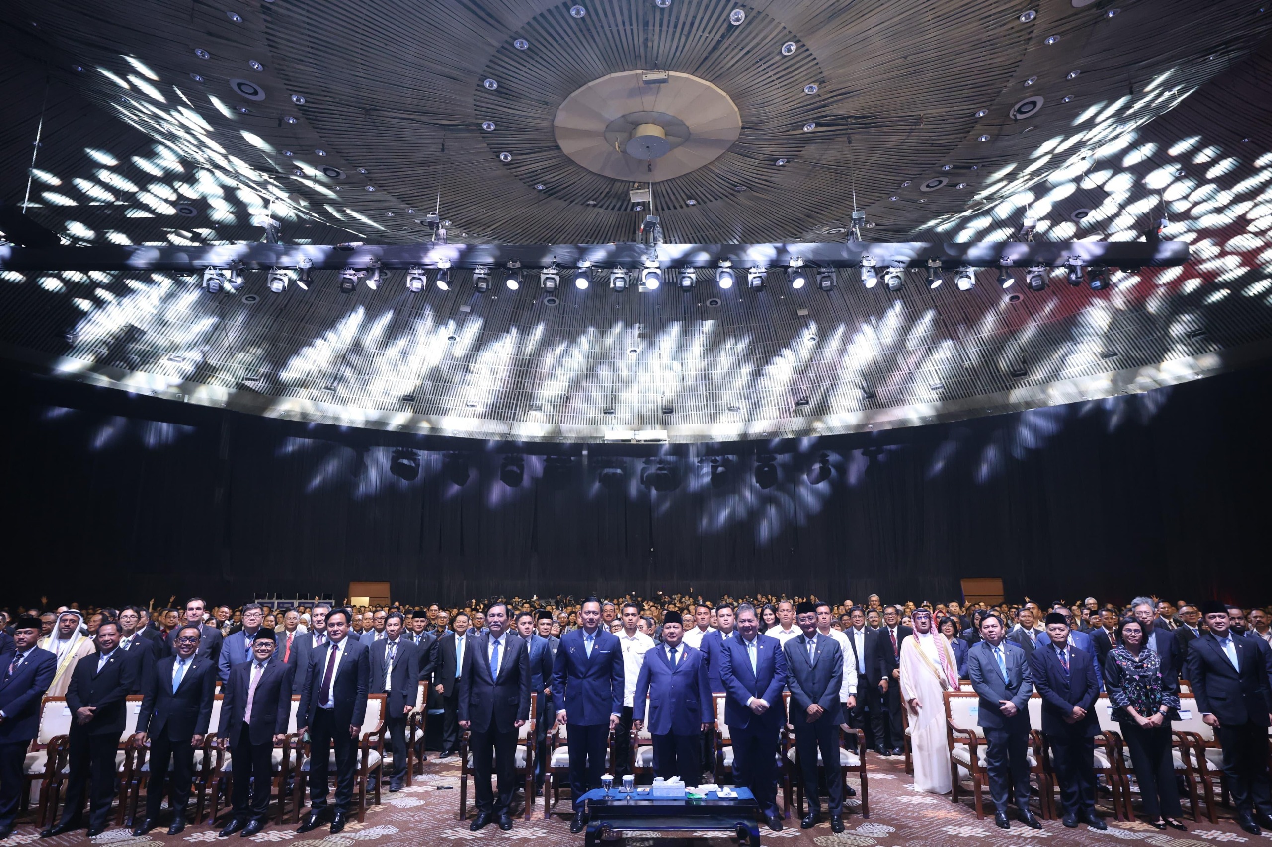 Presiden Prabowo hadiri penutupan Konferensi Internasional Infrastruktur di Jakarta Convention Center (JCC), Rabu (12/6/2025).
