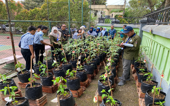 Empat SMP di Tulungagung menjalani penjurian perdana di Program Sekolah Peduli Inflasi (SPI), pada Jumat (20/6/2025). Termasuk di SMPN 3 Tulungagung.