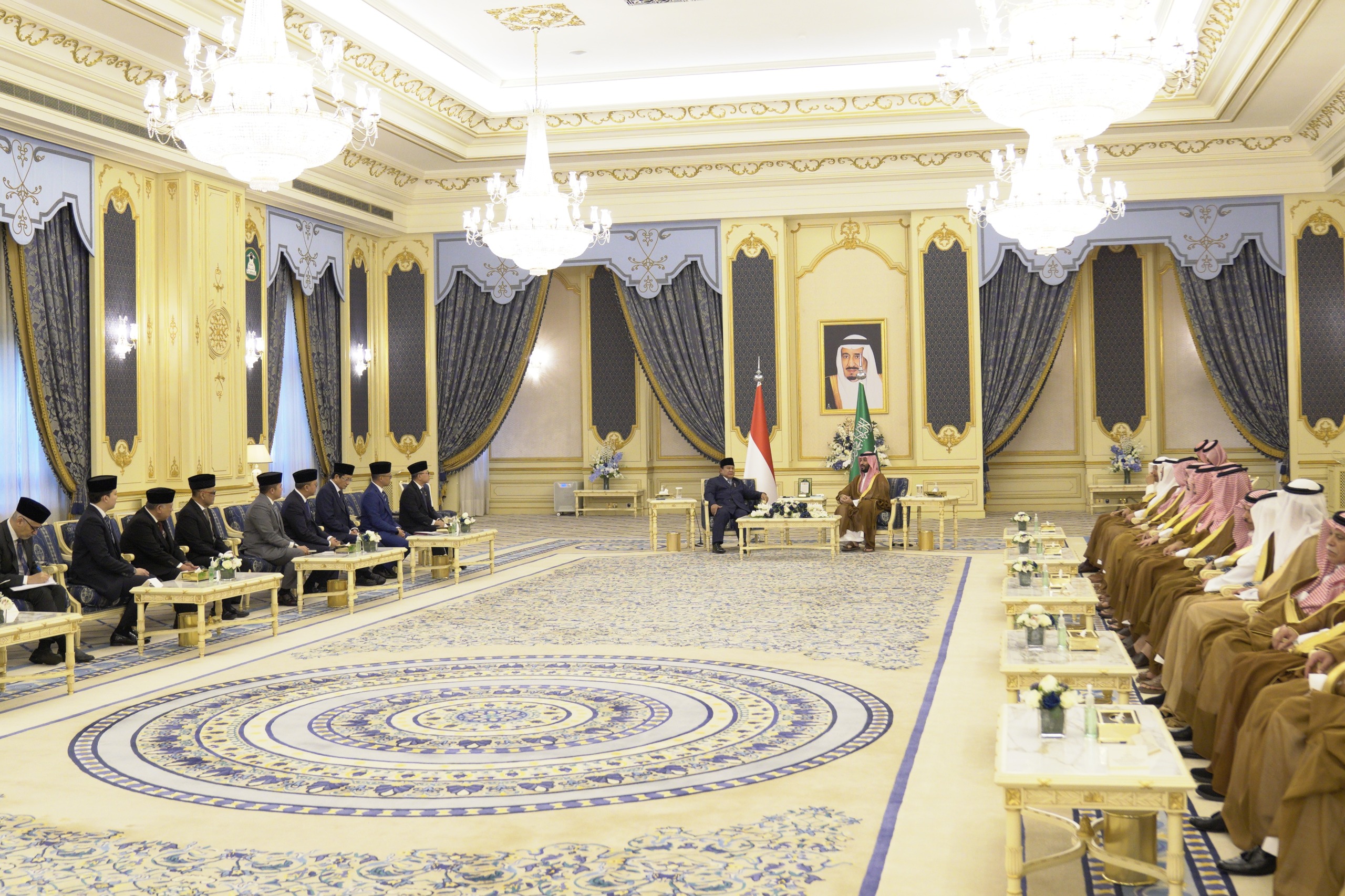 Pertemuan resmi kenegaraan antara Presiden Prabowo dan MBS di Istana Al-Salam, Jeddah, Rabu (2/7/2025).