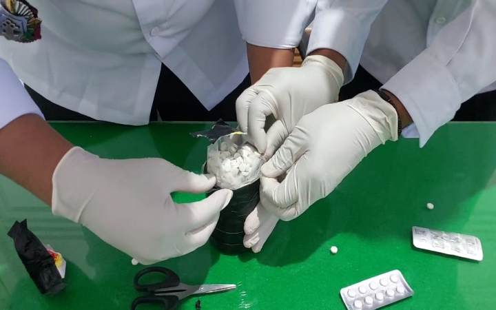Upaya penyelundupan narkoba ke dalam Lapas Kelas IIB Tulungagung digagalkan oleh petugas, pada Selasa (22/7/2025).