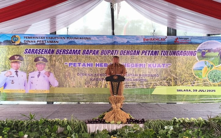 Bupati Tulungagung Gatut Sunu Wibowo menyambut baik dan mengapresiasi kegiatan sarasehan petani.