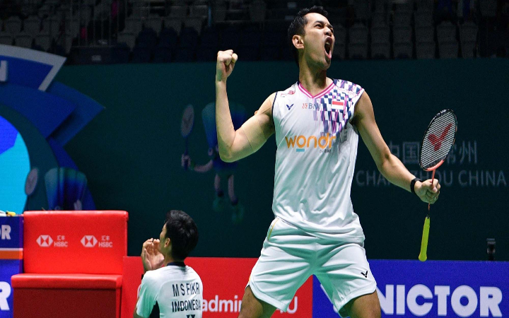 Fajar/Fikri juara China Open 2025.  Kemenangan cepat dan selebrasi