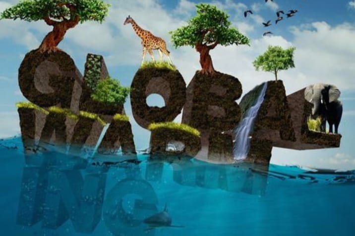 perubahan iklim yang menyebabkan naiknya permukaan air yang bisa membuat negara tenggelam