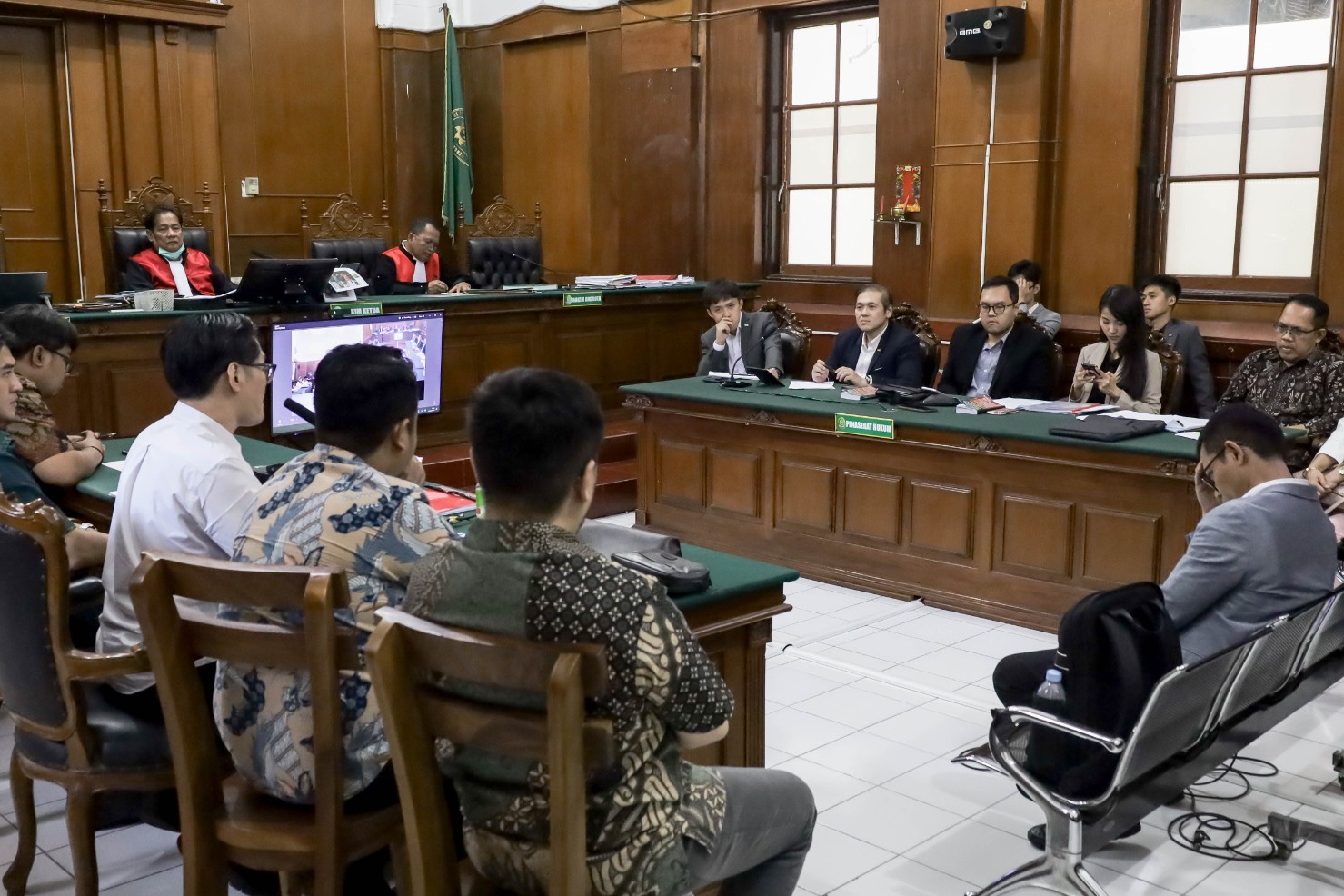 Suasana sidang gugatan Nany Wijaya pada PT Jawa Pos.