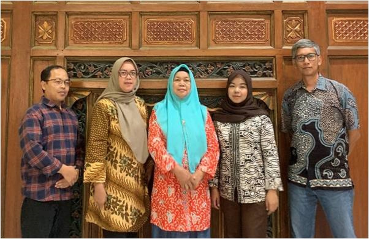 Dari kiri: Malik Cahyadin, Ph.D., Ika Alicia Sasanti, S.E., Prof. Dr. Yunastiti Purwaningsih, Ayya Agmulia Asmarani Islam, M.E., dan Arif Rahman Hakim, Ph.D.