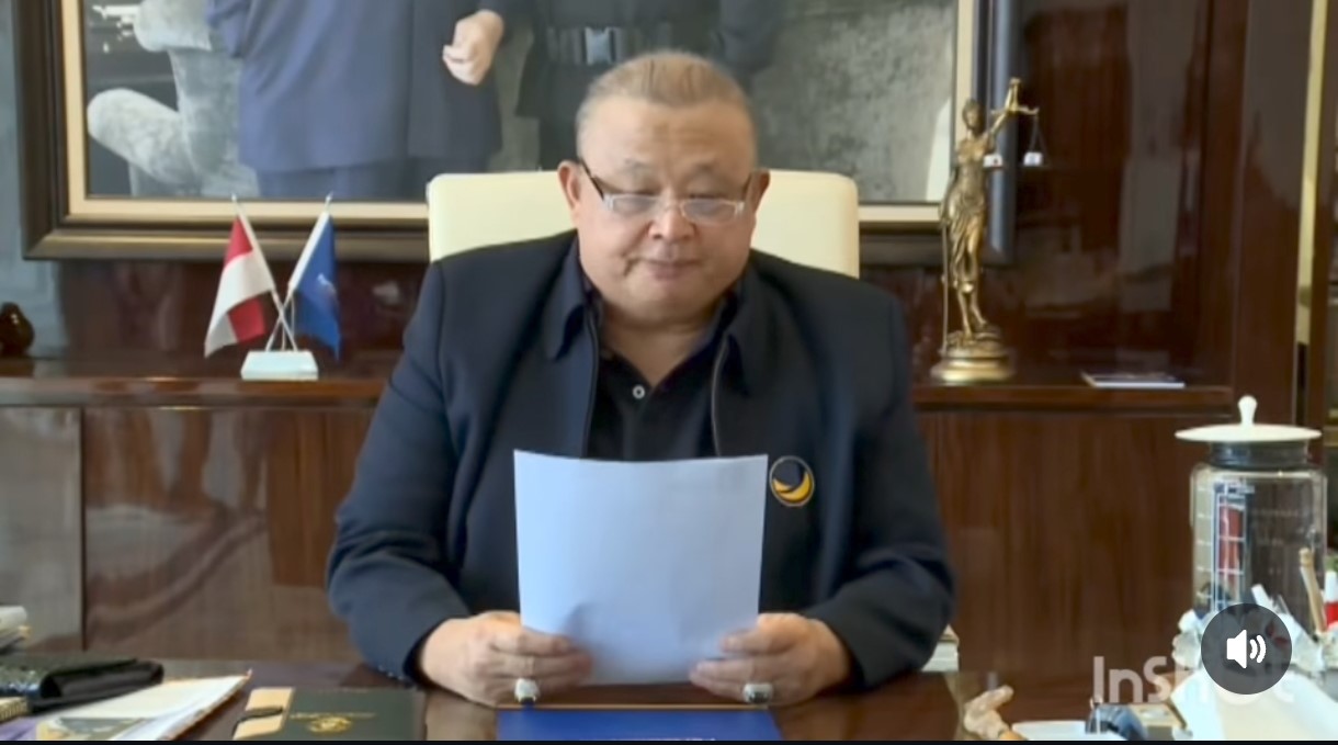 Ahmad Sahroni resmi dinonaktifkan dari DPR oleh Partai NasDem buntut ucapan kontroversial. (@official_nasdem)