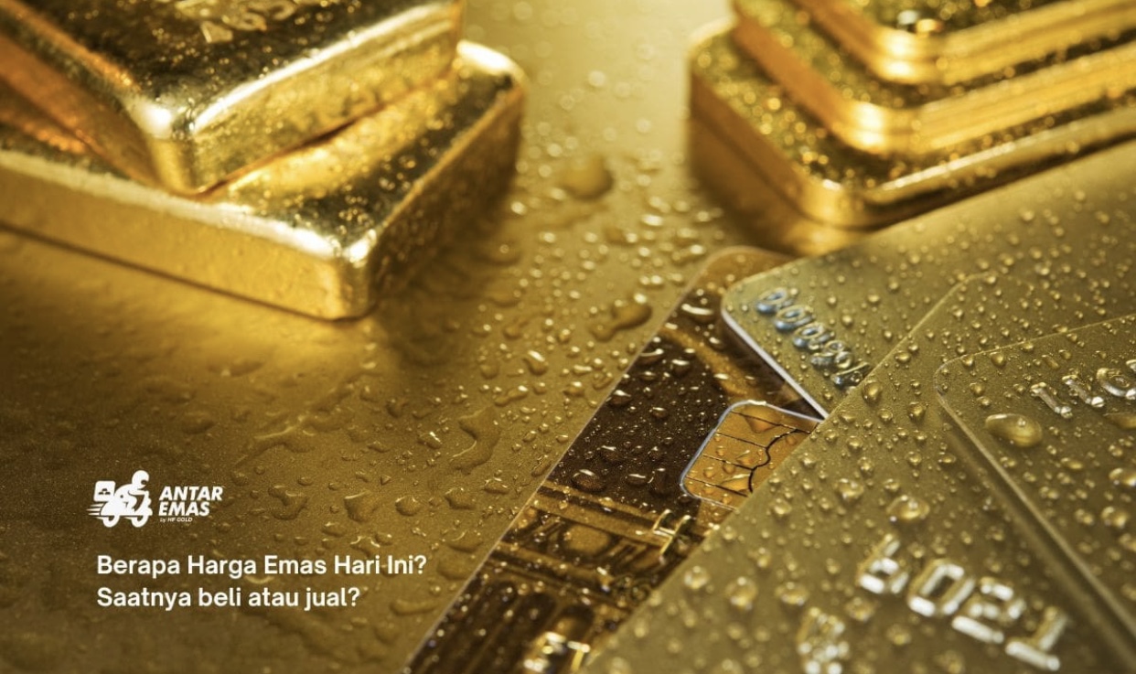 Harga emas hari ini stagnan di rekor tertinggi, menjadi waktu yang tepat untuk menjual atau membeli emas dengan strategi investasi yang matang.(Antar Emas)