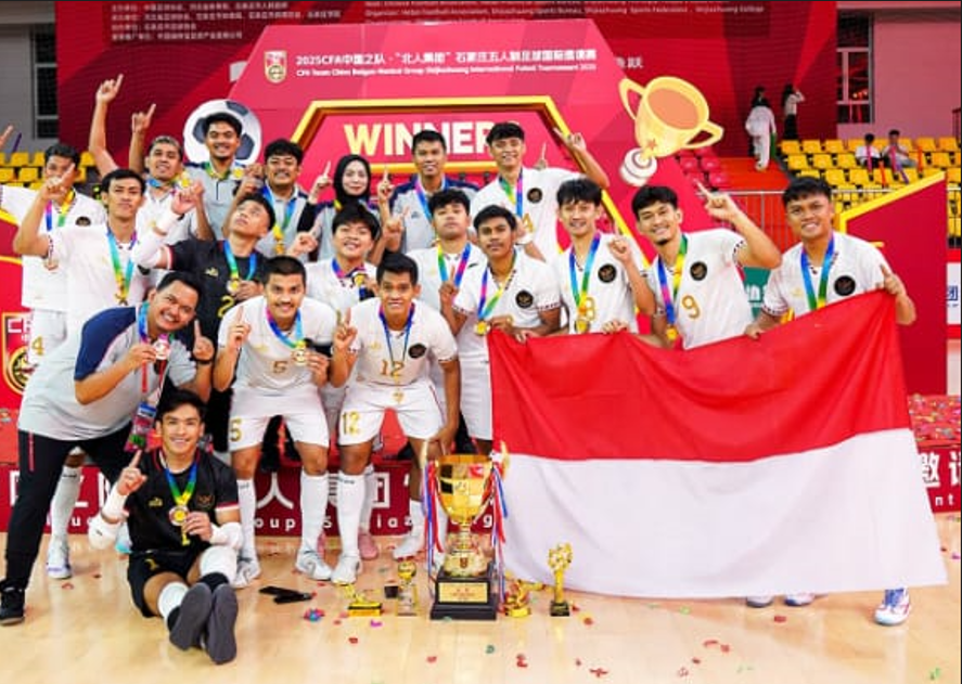 berhasil takhlukkan denmark, timnas futsal indonesia juara CFA international (instagram/timnas futsal indonesia)