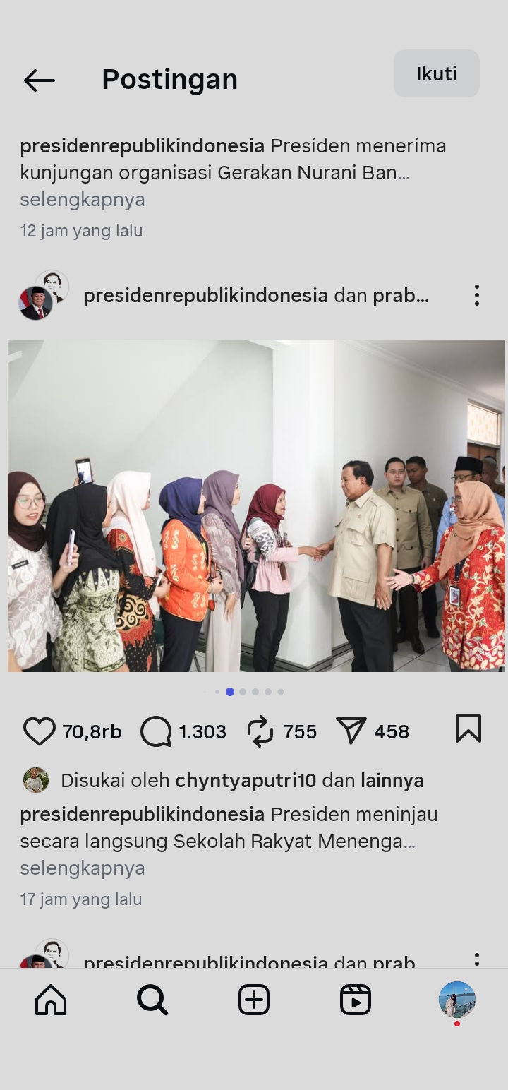 Presiden Prabowo meninjau Sekolah Rakyat Menengah Atas (SRMA) 10 Jakarta Selatan, Kamis (11/9/2025).