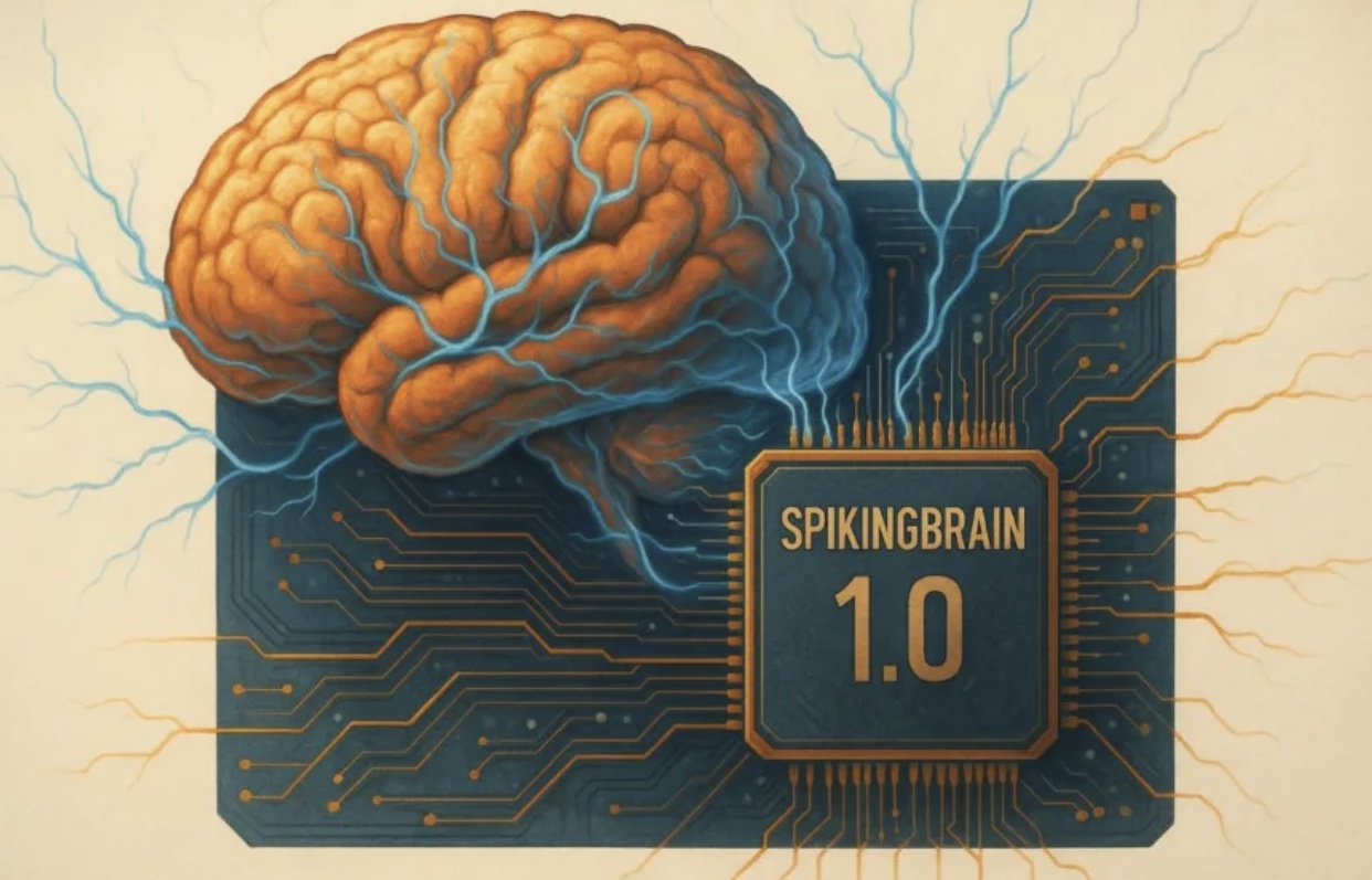 Spikingbrain 1.0, AI revolusioner buatan China, resmi dirilis tanpa menggunakan chip Nvidia. Teknologi ini meniru cara kerja otak manusia.(Techfin Insight)