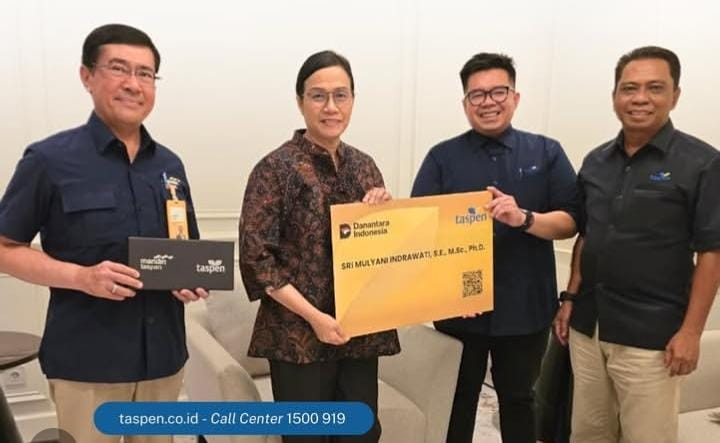 Sri Mulyani resmi purna tugas sebagai Menkeu. Intip simulasi perhitungan uang pensiun, THT, hingga jaminan kesehatan yang ia terima. (IG. taspen )