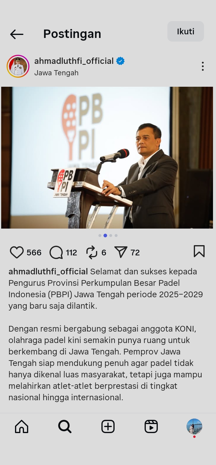 Gubernur Jateng Ahmad Luthfi perintahkan pengawasan ketat program Makan Bergizi Gratis usai 15 kabupaten alami keracunan massal. (Instagram: @ahmadluthfi_official)