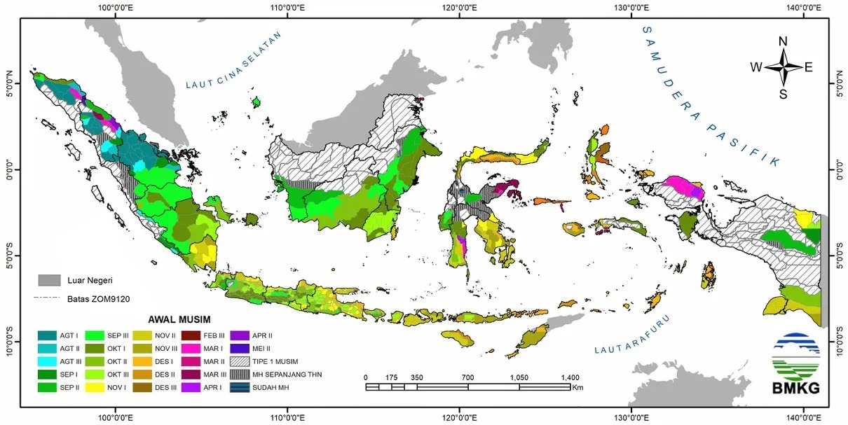 BMKG mengimbau untuk meningkatkan kewaspadaan terhadap dampak bencana hidrometeorologi.