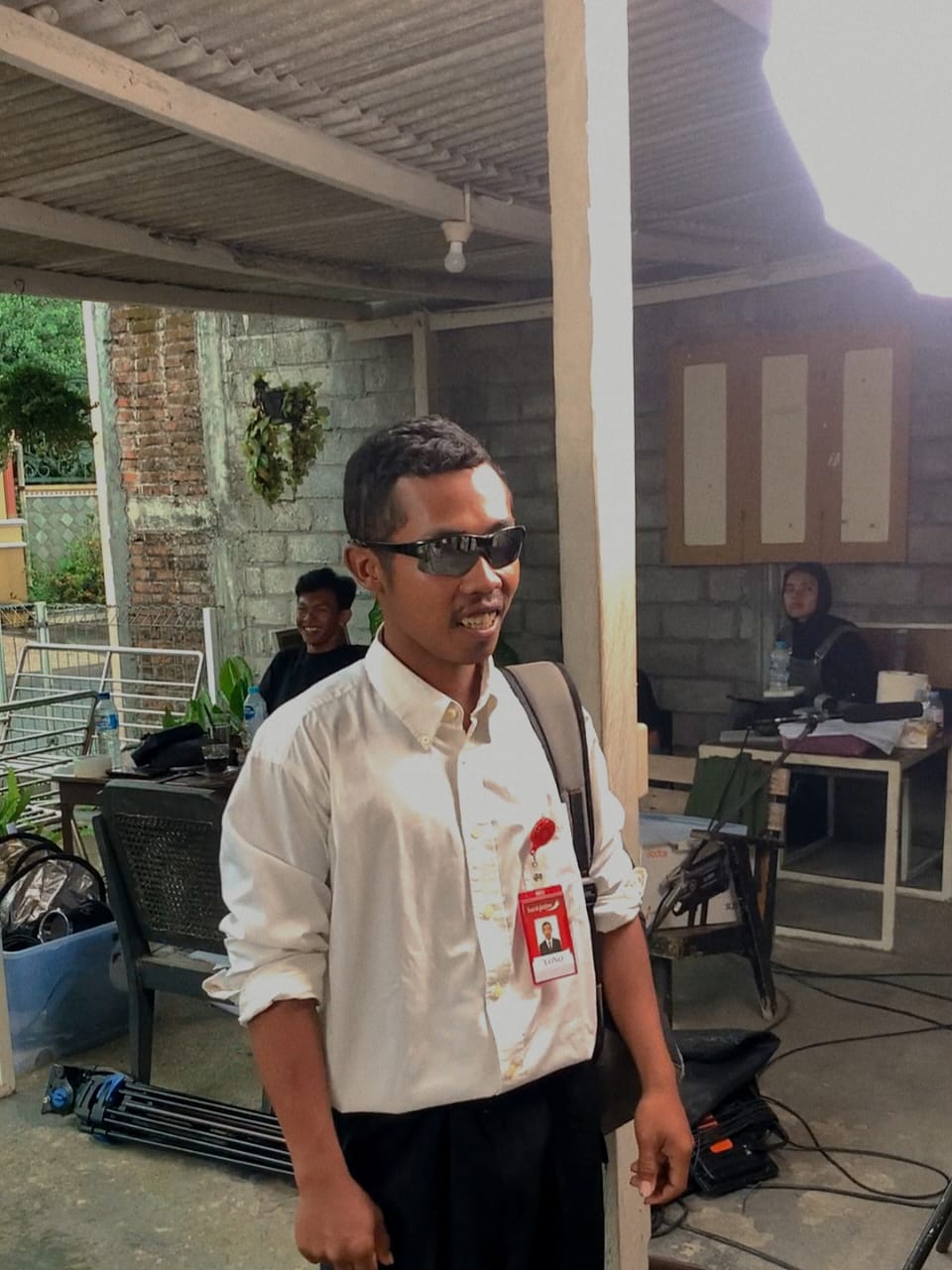 Salah satu talent Broadcast Kita sedang mendalami peran