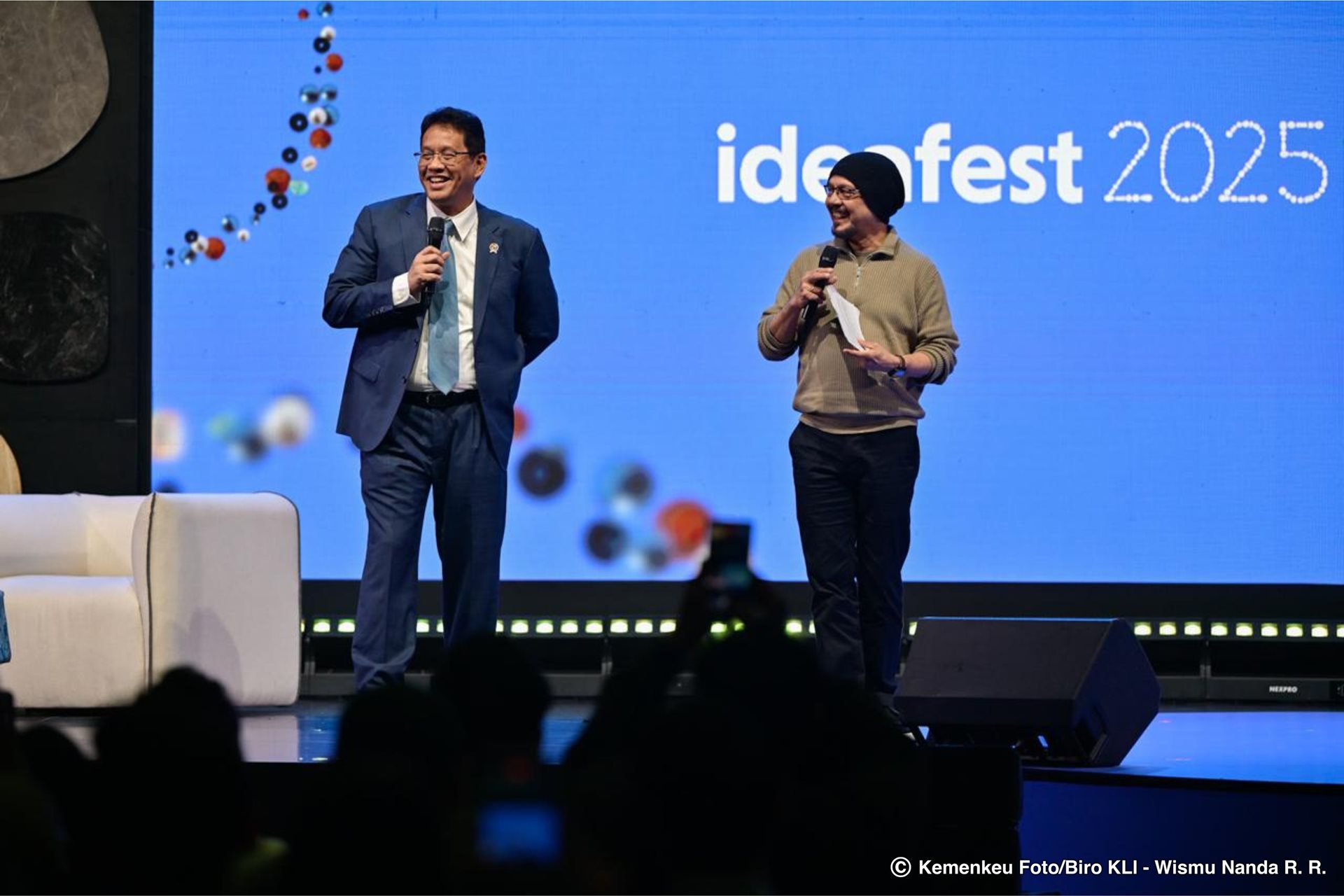 Menkeu Purbaya Yudhi Sadewa di acara Ideafest 2025. (WISMU NANDA/KEMENKEU)
