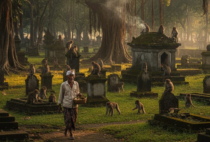 Kera-kera di sekitar Makam Ngujang Tulungagung diyakini sebagai jelmaan santri yang menjaga kesucian tempat tersebut dari niat buruk pengunjung. (ilustrasi)