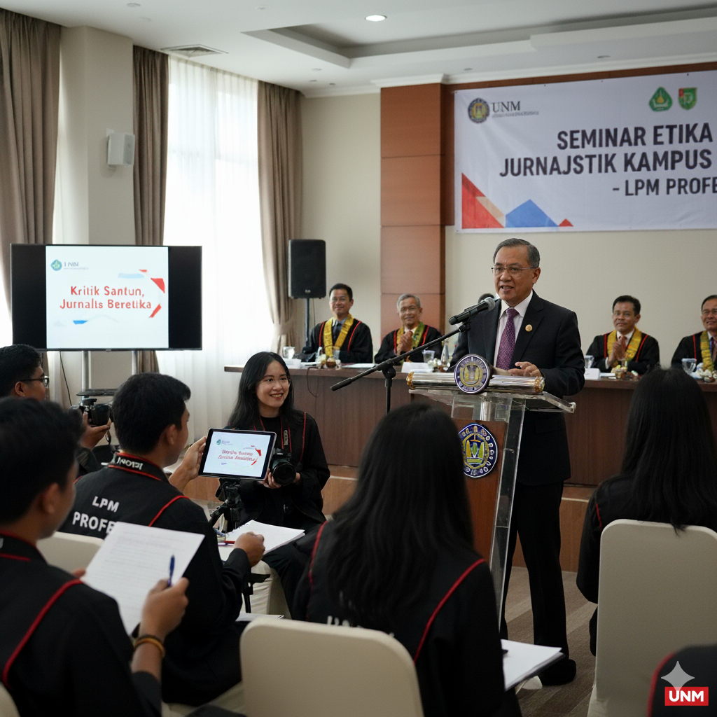 Rektor UNM Prof. Karta Jayadi menegaskan kritik mahasiswa harus disampaikan dengan bahasa yang santun. ( Ilustrasi )