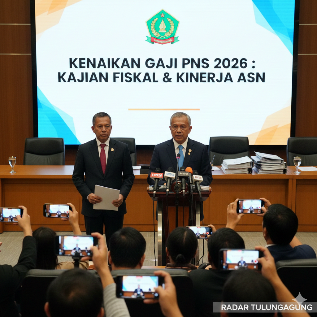 Menkeu Purbaya Yudi Sadewa menjawab pertanyaan wartawan terkait peluang kenaikan gaji PNS 2026. (ilustrasi)