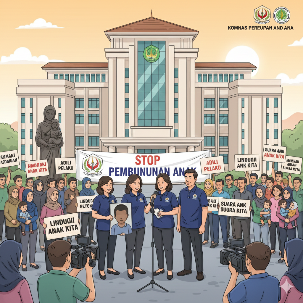 Ilustrasi Komnas PA soroti kasus pembunuhan anak.(AI)