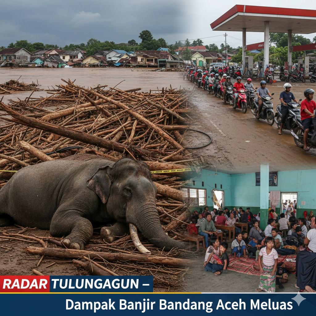 Petugas dan relawan mengevakuasi warga terdampak banjir bandang Aceh yang memutus akses jalan dan merendam pemukiman. Banyak warga kini bertahan di pengungsian. (Ilustrasi)