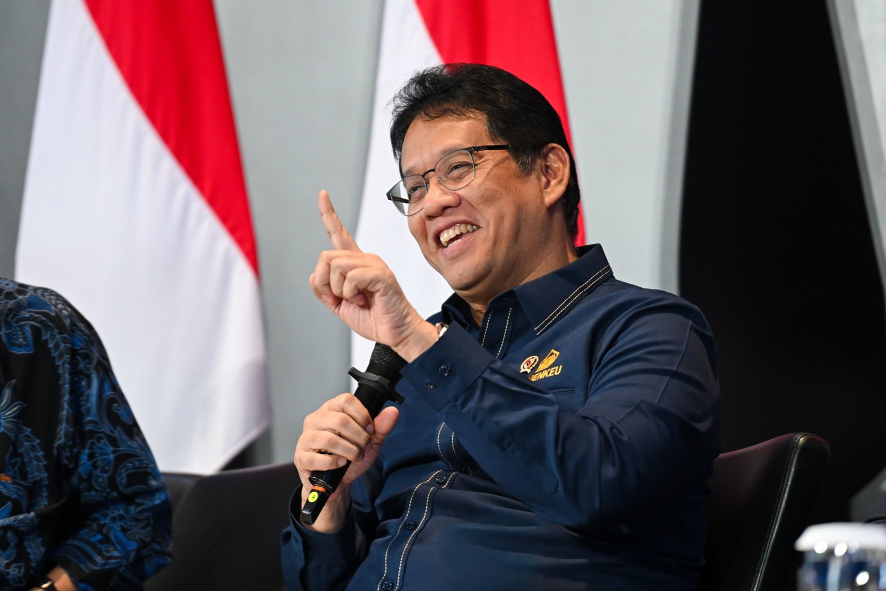 Menkeu Purbaya Yudhi Sadewa saat menghadiri Financial Forum di Jakarta pada Rabu (3/12). (KEMENKEU)