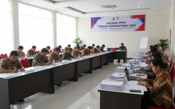 Pembukaan seleksi PPPK 2025 tenaga administrasi resmi dibuka. Total 3.003 formasi tersedia dengan syarat minimal ijazah SMA dan prioritas untuk P3K paruh waktu. Pendaftaran melalui portal SSCASN mulai
