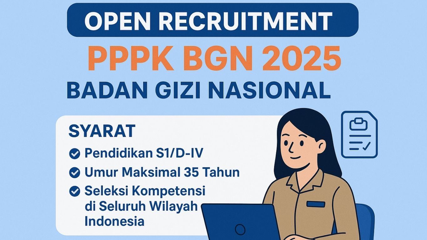 Seleksi P3K 2025 Badan Gizi Nasional dibuka.(ilustrasi AI)