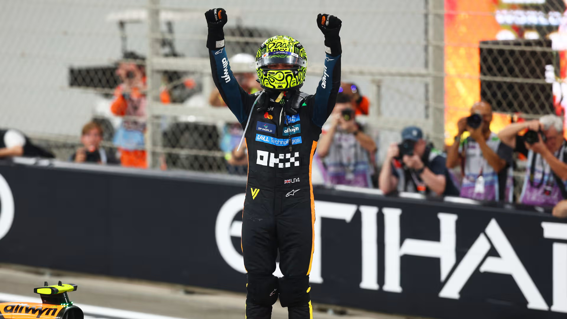 Lando Norris mengunci juara dunia F1 setelah finish ketiga di Abu Dhabi. (FORMULA1.COM)