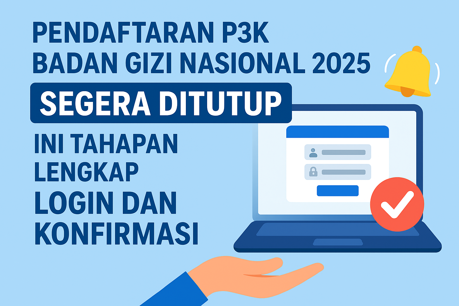 Pendaftaran P3K 2025 Badan Gizi Nasional segera ditutup.(ilustrasi AI)