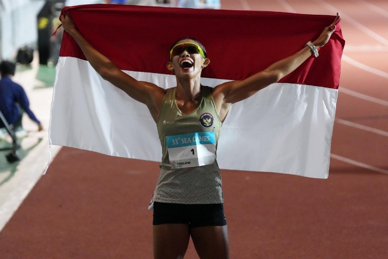 Emilia Nova meraih medali emas heptathlon SEA Games 2025 Thailand. (KEMENPORA)