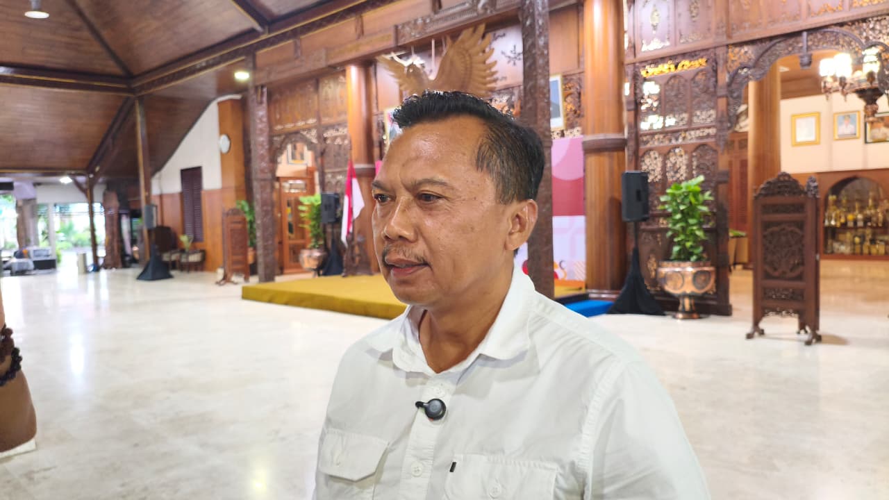 Pj Sekda Kabupaten Tulungagung, Tri Hariadi, saat ditemui awak media di Pendapa Kongas Arum Kusumaning Bangsa, Sabtu (27/9/2025).