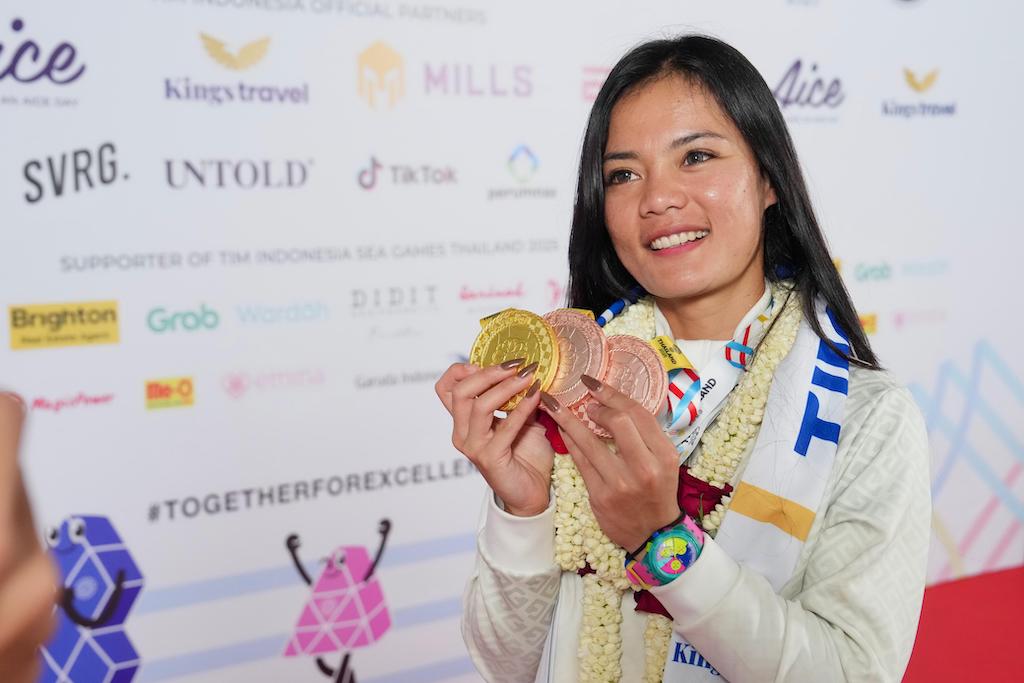 Ayustina Delia Priatna sukses melampaui target pada SEA Games 2025. (KEMENPORA)