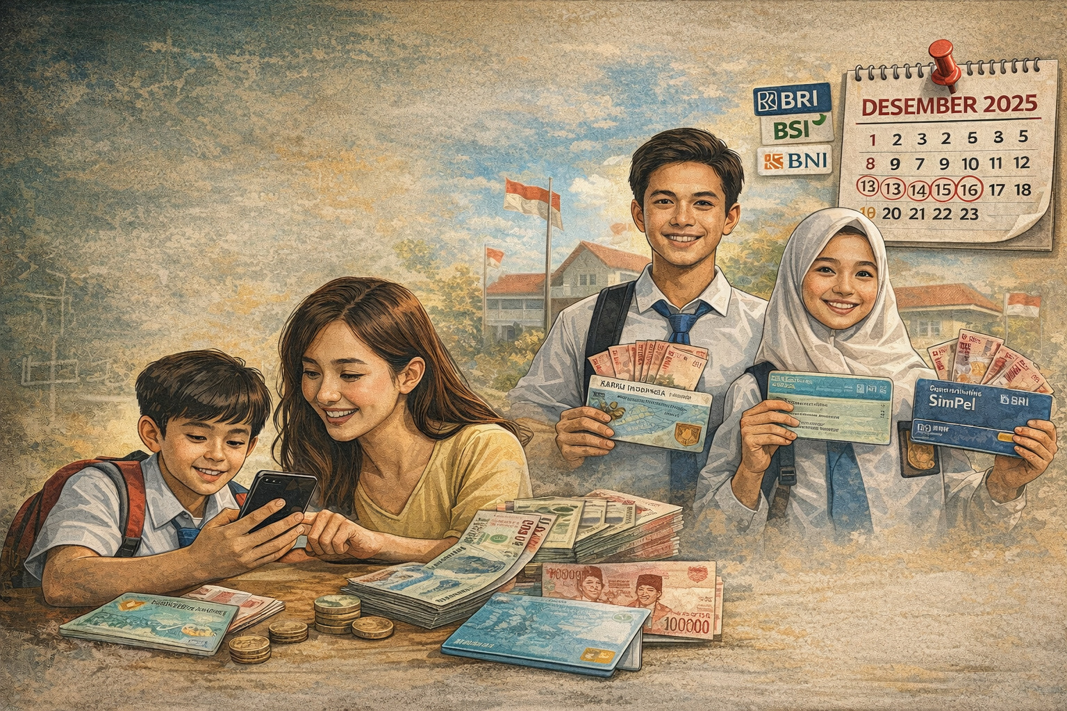 Cara mudah cek status PIP 2025 lewat HP.(ilustrasi AI)