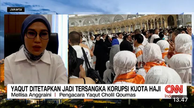 Korupsi kuota haji Kemenag 2023&ndash;2024 menyeret Yaqut Cholil Qoumas. Kuasa hukum ungkap kejanggalan penetapan tersangka oleh KPK.