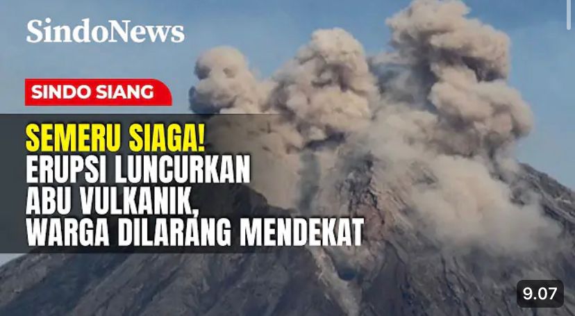 Gunung Semeru erupsi, banjir bandang, angin ribut, kebakaran hingga longsor melanda Indonesia. Warga diminta waspada cuaca ekstrem.