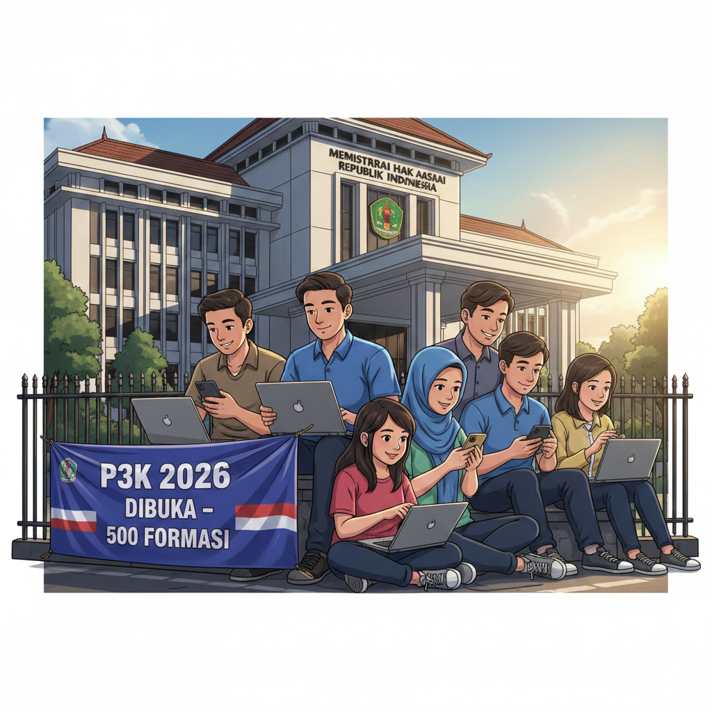 P3K Kemenham 2026 resmi dibuka. Ada 500 formasi full time untuk lulusan S1 dan D3. Cek jadwal, syarat, dan cara daftarnya di sini.(Ilustrasi)