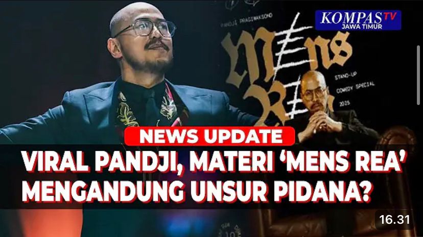 Panji Pragi Waksono dilaporkan ke Polda Metro Jaya atas stand up komedi Mensrea. Polisi masih menyelidiki dugaan hasutan dan penistaan agama.