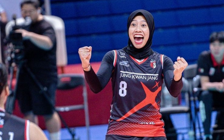 Debut Megawati Hangestri Proliga 2026 mencuri perhatian: 20 poin, back attack keras kena kepala pemain Belanda, media Korea ikut soroti.