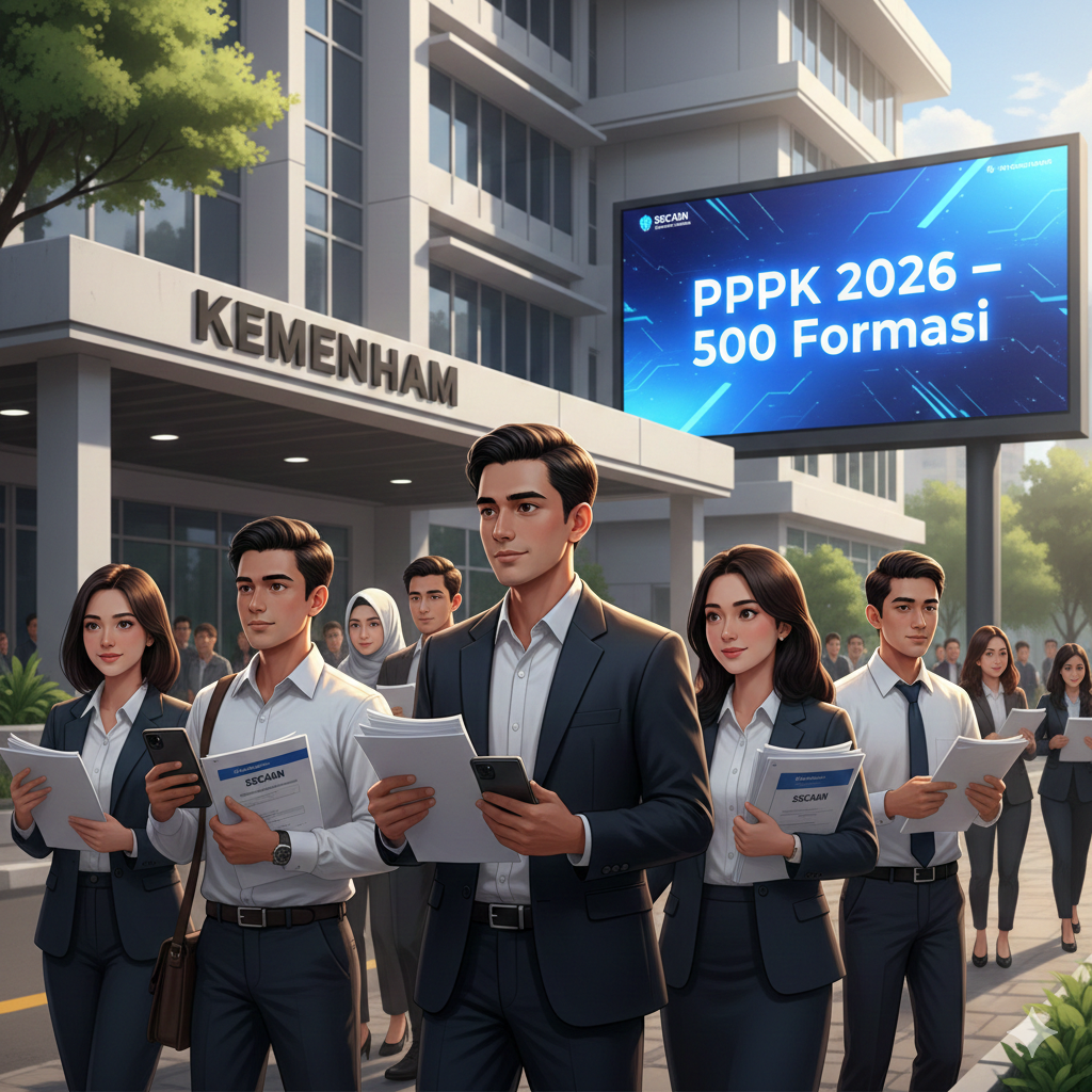 PPPK Kemenham 2026 buka 500 formasi untuk D3 & S1 semua jurusan. Cek syarat, jadwal 7&ndash;23 Januari, dan tahapan seleksi.(Ilustrasi)