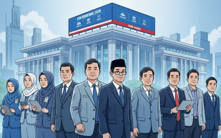 P3K Kemenag 2026 dibuka! Cek kategori prioritas, jadwal seleksi, dan syarat lengkap pendaftaran guru, penyuluh, dan tenaga teknis.