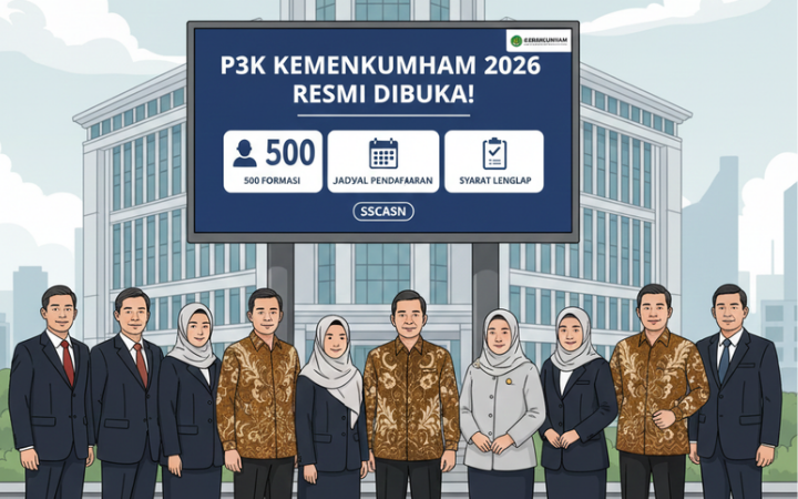 P3K Kemenkumham 2026 resmi dibuka! Cek 500 formasi, syarat lengkap, jadwal pendaftaran, dan panduan daftar SSCASN. (Ilustrasi)