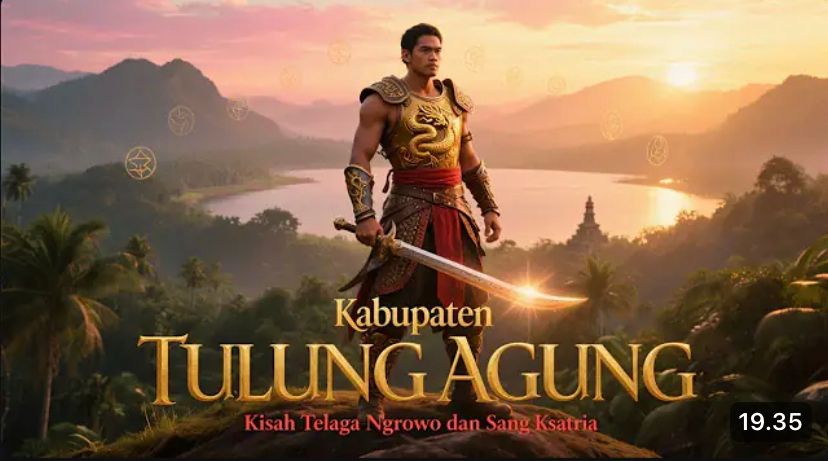 Asal usul Tulungagung berasal dari legenda Jaka Baru, rawa Ngerawa, Sungai Lembu Peteng, dan kisah pengkhianatan Adipati Kalang.