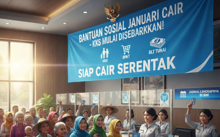 Bantuan sosial Januari cair KKS mulai disalurkan. PKH, BPNT, dan BLT tunai siap cair serentak. (Ilustrasi)